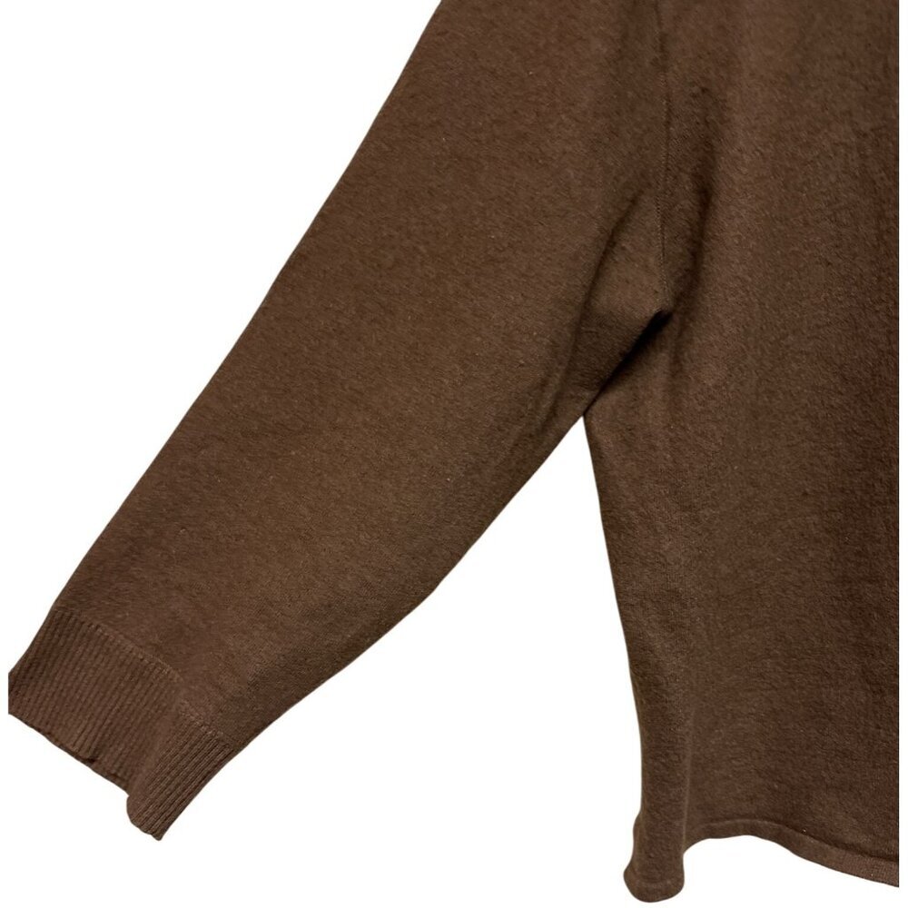 The North Face Men's Sweater Vintage Brown Cotton Wool Layer 1/4 Zip XXL Outdoor - Picture 3 of 9